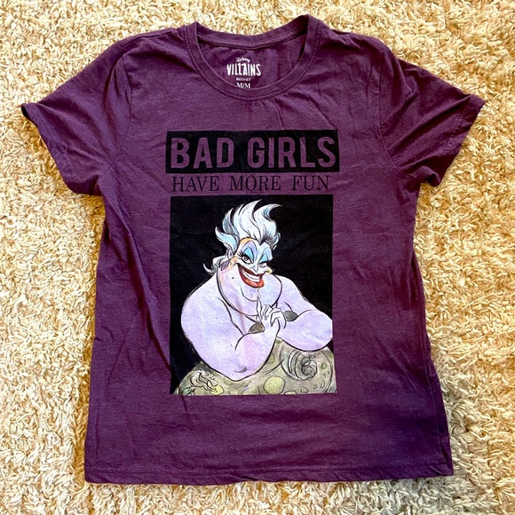 Disney Tops - Disney Villains “Bad Girls Have More Fun” Ursula short sleeved tee